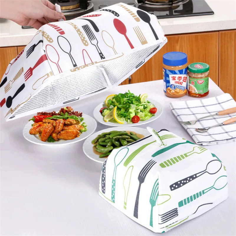 Foldable Insulated Food Cover Keep Food Warm Vegetable Cover Dish