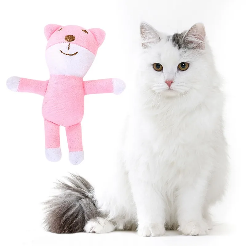 Кошка плюшевый медведь лягушка в форме белки Catnip игрушка супер мягкая ткань животное моделирование для игры котов товары для домашних животных