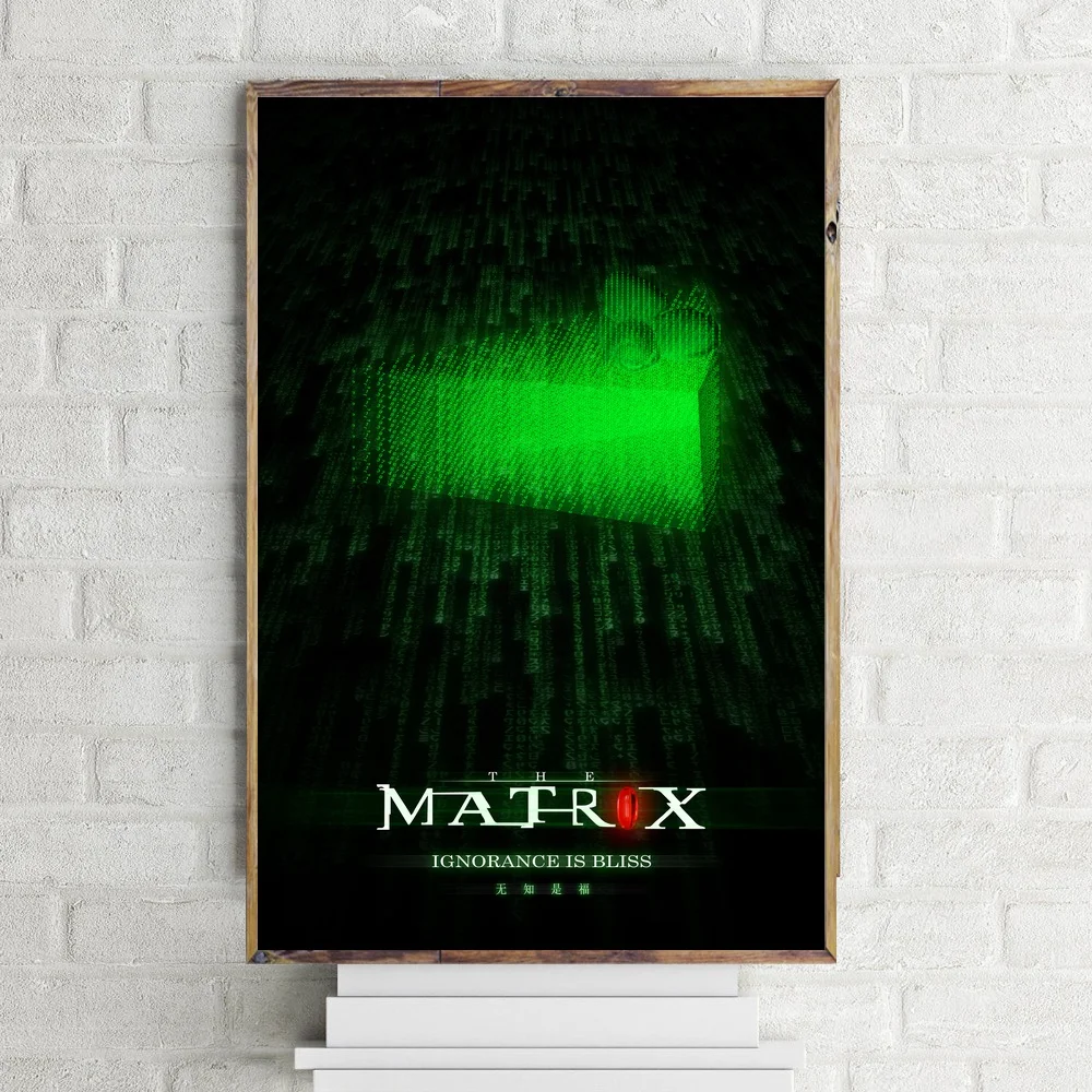 Matrix Art Шелковый плакат фильм плакат Настенные картины для гостиной без рамки