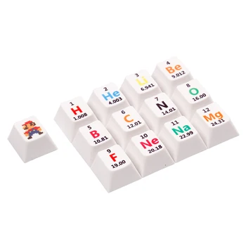 

sublimation cherry profile keycaps 13keys Chemical element periodic table R4 ESC personality for usb machanical keyboard