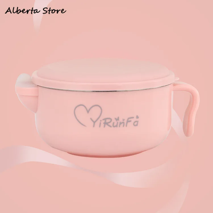 

2019 New Insulation Durable Feeding Bowl Baby Food Feeding Tableware Children's Dinnerware Dishes 304 Stainless Steel Cartoon