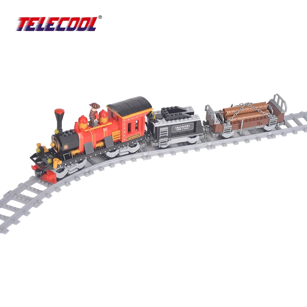 

TELECOOL 410 PCS Train Series Model Building Blocks Train Bricks Blocks Children's Toy Compatible with Lepin in the pvc BOX