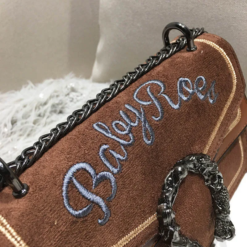 Fashion Design Women Leather Letter Shoulder Bag Female INS Popular Luxury Handbag Chains Crossbody Flap Bolsa For Lady SS3495 (7)