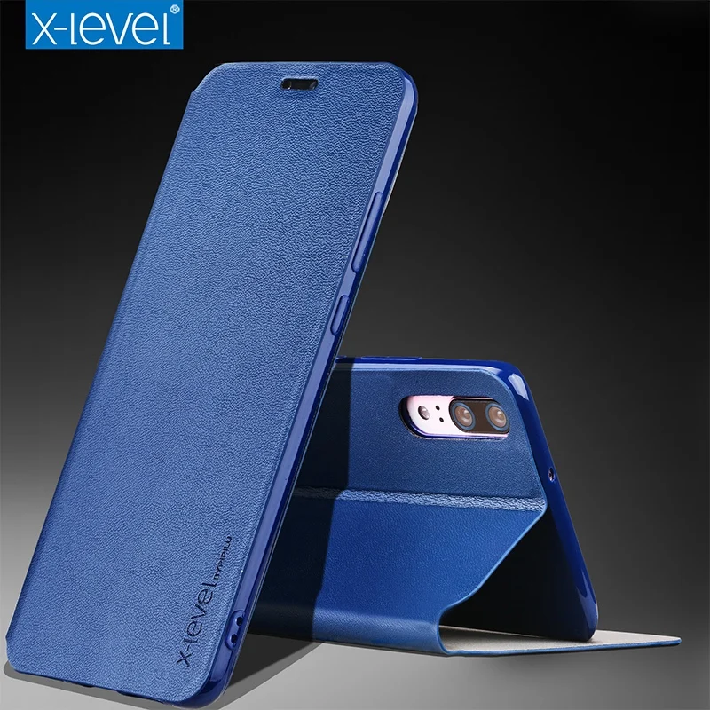 

X-Level For Huawei P20 Pro Case Cover Huawei P20 Lite Leather TPU Flip Folding Bracket Wallet Case For Huawei P20 P20 Pro Case