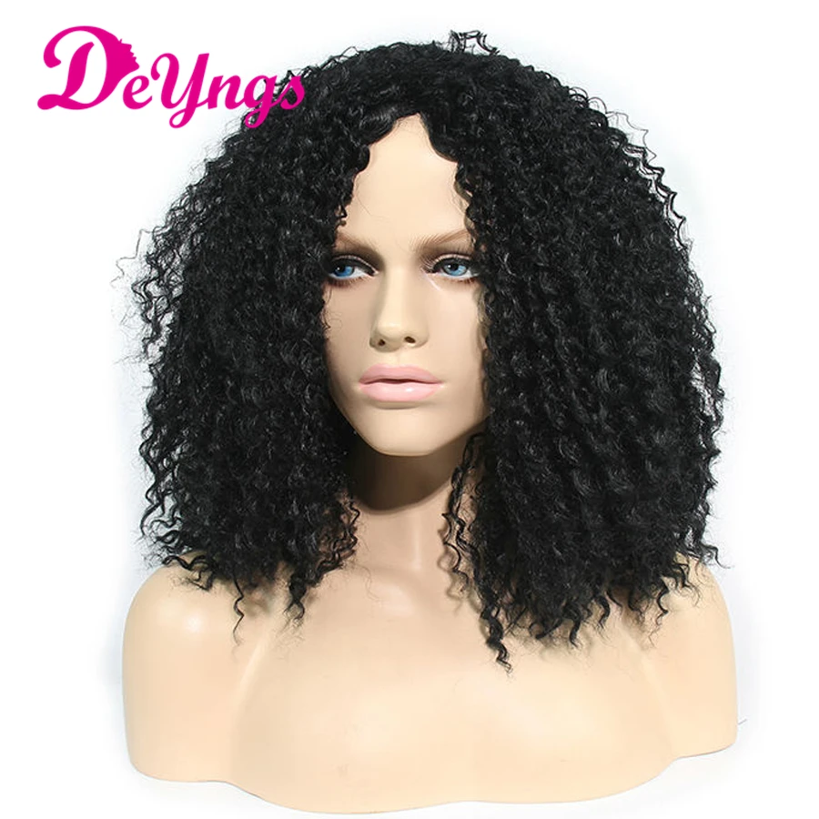 

Curly Lace Front Wig Synthetic Natural Black Body Wave Front Lace Wig Heat Resistant Synthetic Wigs Afro American Wigs Free Shi
