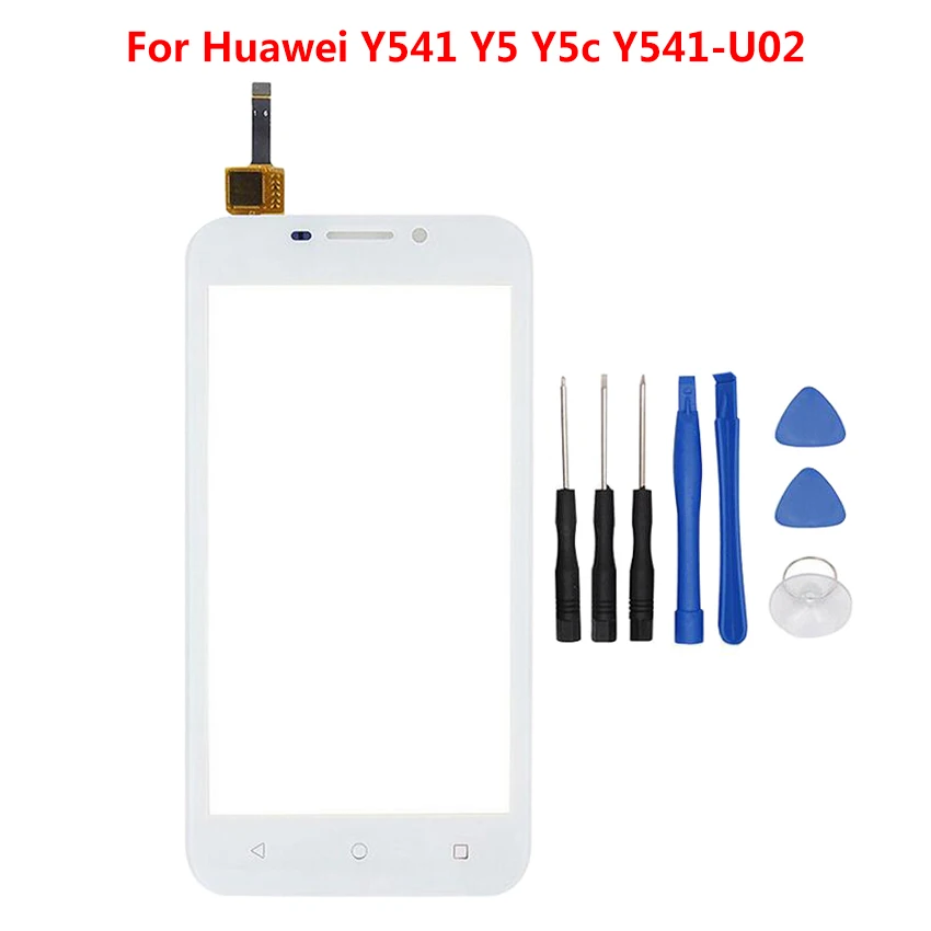 Передний сенсорный экран дигитайзер внешнее стекло для Huawei Y541 Y5 Y5c U02 Сенсорная