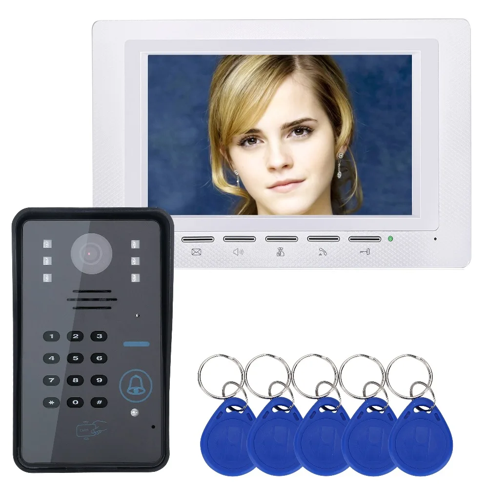 YobangSecurity видеодомофон " дюймовый монитор Пароль RFID Доступ видео дверной звонок Домофон камера монитор система