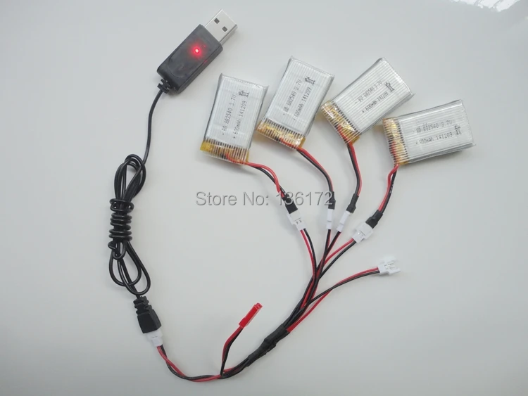 Аккумулятор 3 7 в 650 мАч 20c + зарядное устройство с USB кабелем для дрона X5C X5 X5SC X5SW 1 2 4G
