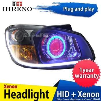 

Car custom Modified Xenon Headlamp for Kia Cerato 2009-2012 Headlights Assembly Car styling Angel Lens HID 2pcs