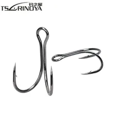 TSURINOYA 6 шт./упак. двойной рыболовный крючок 5# разъемная застежка-молния 8# высокоуглеродистая Сталь рыболовные крючки колючие крюк мушек Duple крюк для Джиг Бас рыбы