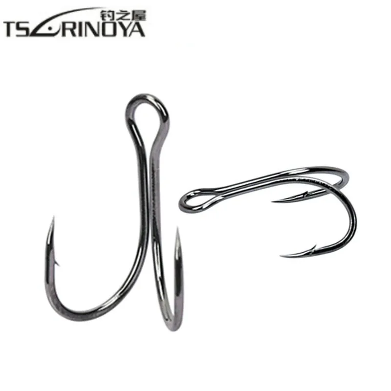 TSURINOYA 6 шт./упак. двойной рыболовный крючок 5 #8 # из высокоуглеродистой стали|carbon steel