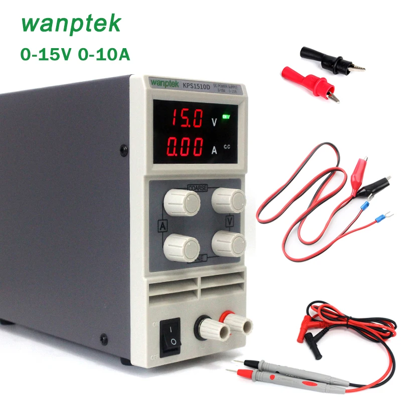 

Wanptek KPS1510D 15V 10A 0.1V0.01A Digital LED portable Adjustable Switching DC laboratory portable power supply