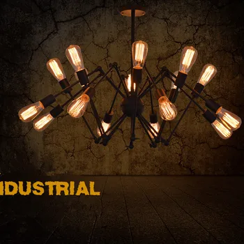 

Loft RH Dining Room Retro Chandelier Creative Telesco Spider Living Room Cafe Restaurant Hanging Light Fixtures Free Shippping