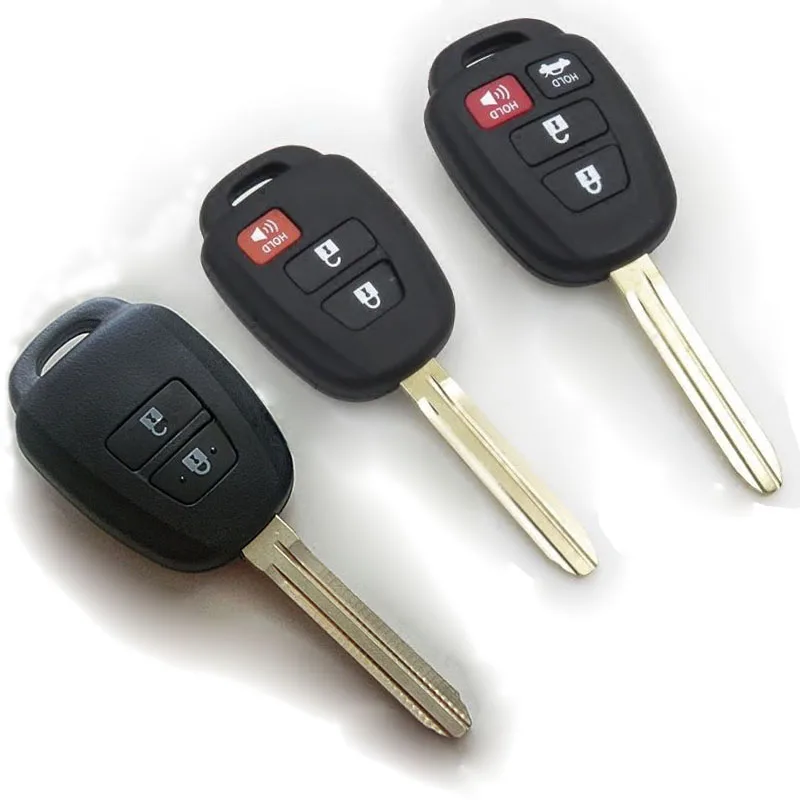 

2/3/4 Button Remote Key Shell Case For Toyota Camry Fob Entry Key Cover With Uncut Key Blade