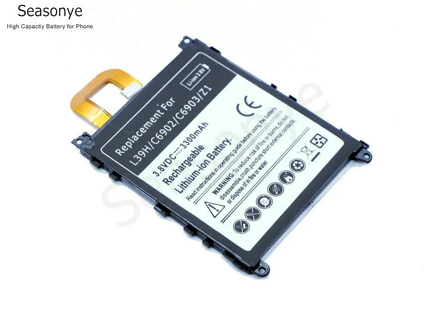 Seasonye 1x3300mAh LIS1525ERPC Сменный аккумулятор для Z1 L39H C6902 C6903 L39T L39U C6916 C6943 D5503|battery for|3300mah