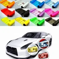 100cm * 30cm 6 cores carro fumaça nevoeiro luz farol taillight matiz folha de filme vinil
