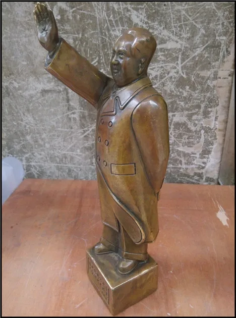 

Metal Crafts China Bronze Statue Of Chairman Mao Stands Statue Shipping