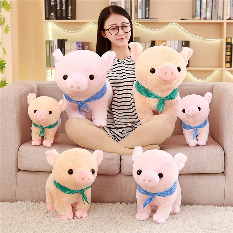 

30cm/40cm Cute Pet Pig Plush Toys Animal Literary Scarf Pig Figurine Stuffed Toys Cartoon Figure Kids Children Gifts Home Decor