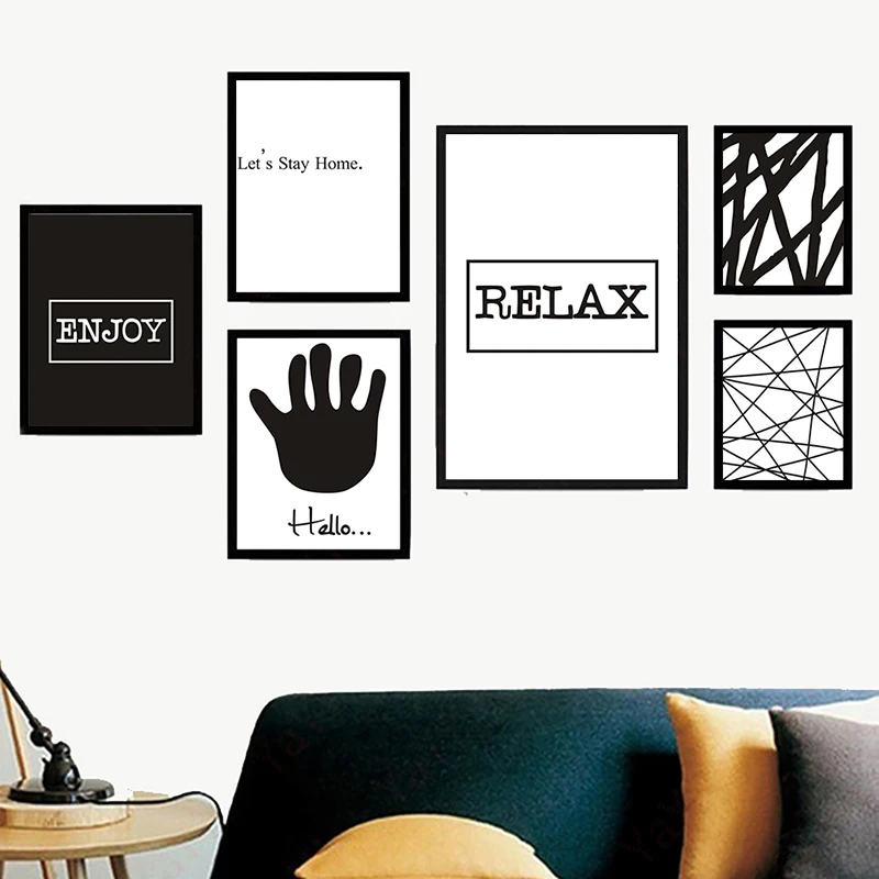 

Abstract Text Graphics Poster Canvas Nursery Wall Art Print Painting Living Room Modern Nordic Style Home Decoration Picture