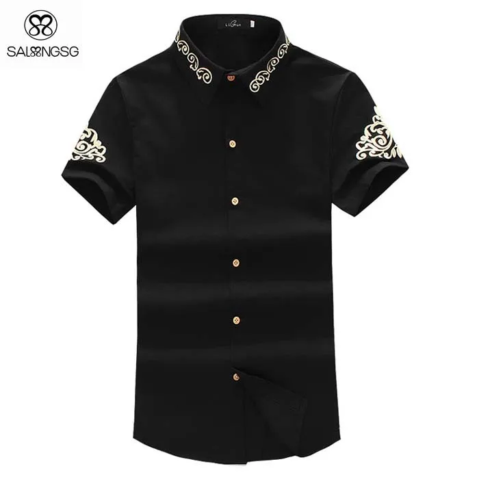 Buy Summer Style Shirt Men Short Sleeve Brand Men Summer Shirts Slim Fit Men's