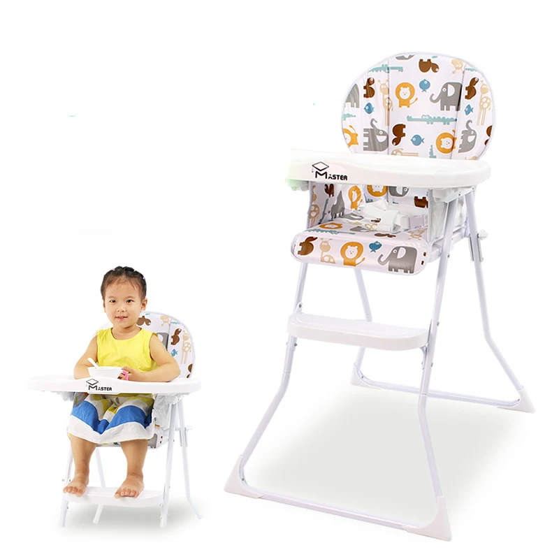 

Light Baby Feed Chair Multifunction Portable Folded Child Dining Chair Cushion Is Removable Height Adjustable Dining Table Seat