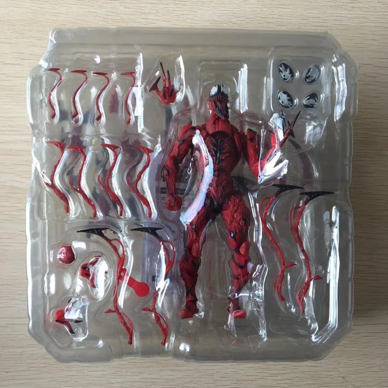 Revoltech AMAZING Super Spiderman Venon Red Cletus Kasady Carnage фигурки 16 см