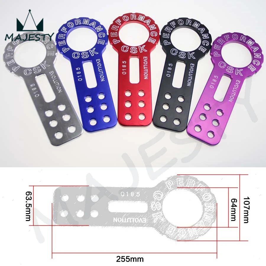 

JDM Universal Front Racing Tow Towing Hook Trailer Anodized Aluminum