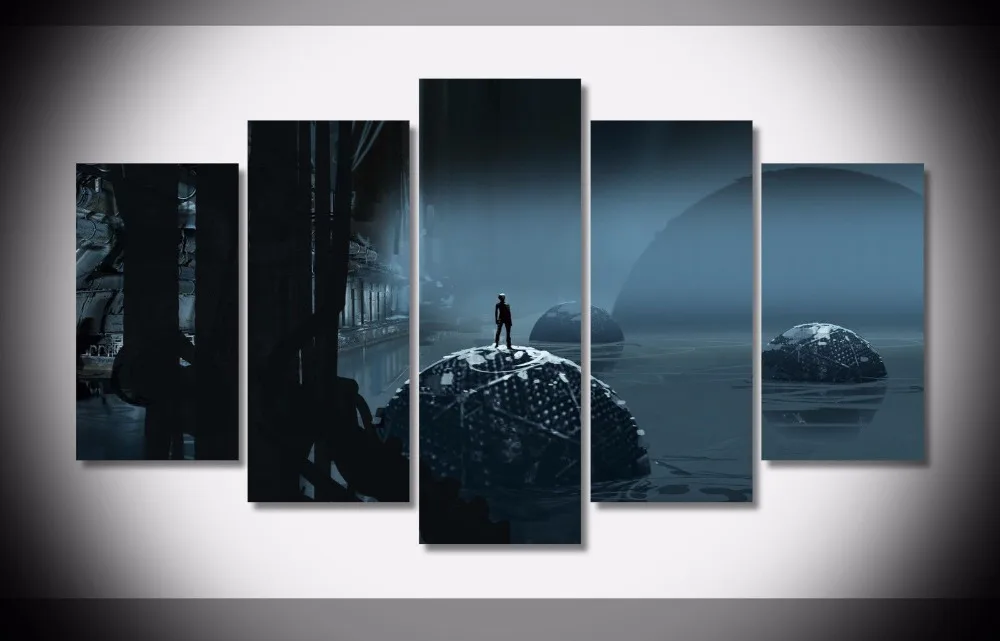 Дешево Книги по искусству истик оригинальность портал 2 видео игры Concept Книги по искусству характер печати плакат холст в 5 шт. с каркасом