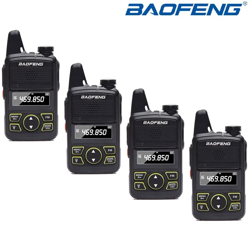 

4pcs BAOFENG BF-T1 MINI 2 Way Radio Easy To Carry UHF 400-470mhz 20CH BFT1 Handheld Walkie Talkie BF T1 Ham Radio With Headset