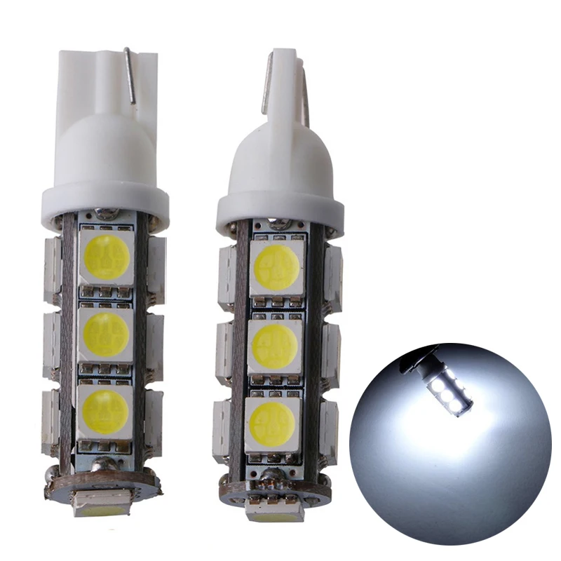 

50pcs T10 5050 194 168 W5W 13 SMD 13 LED Super Bright Light Bulb Lights Auto Lighting Parking Reading Light 12V High Quality