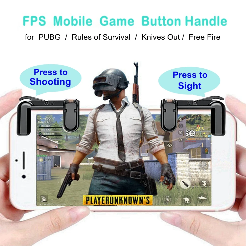 2pcs Free Fire Pubg Mobile Game Shoot Button L1 R1 Joystick Gamepad - 2pcs free fire pubg mobile game shoot button l1 r1 joystick gamepad assist controller rules of survival knives out stg fps game gamego