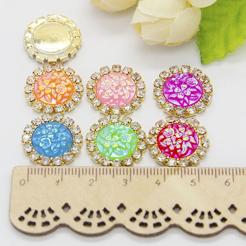 10 шт. 18 мм разноцветные Круглые цветы|cabochon base|cameo settingdiy jewelry |