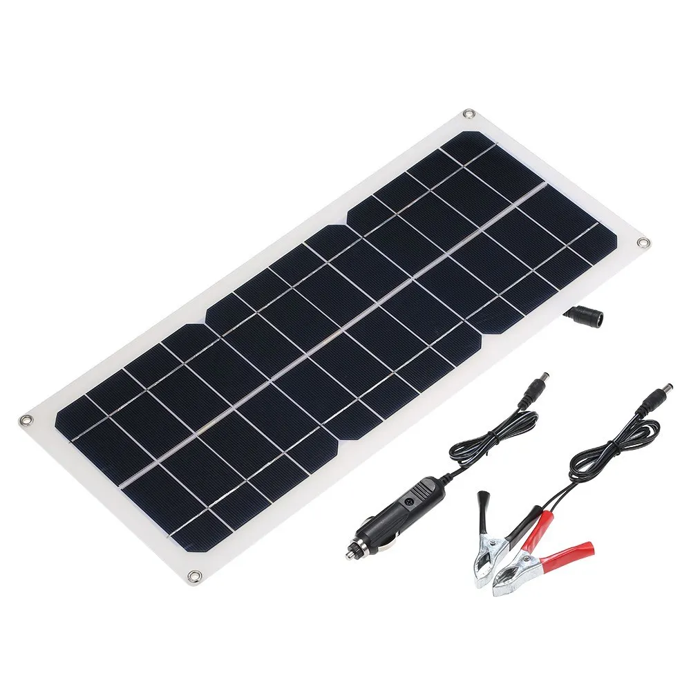 New DC5V/DC1 Dual USB Solar Panel with Car Charger Portable Accessories Solar Charger Controller for Outdoor Camping LED Light