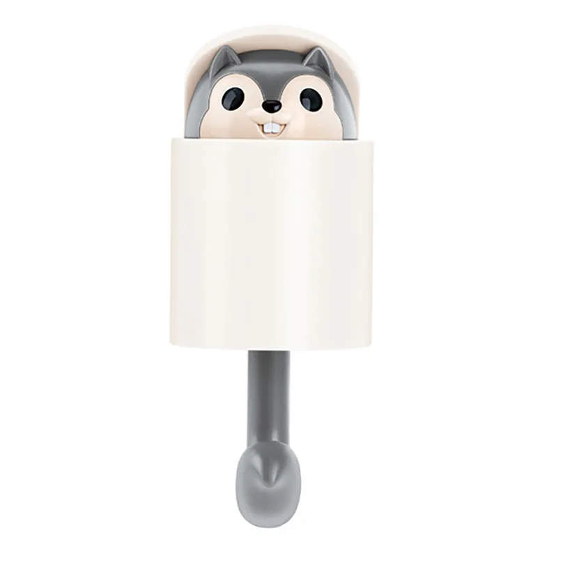 Squirrel Wall Hook Adhesive Home Cartoon Cute Hanger Key Umbrella Towel Cap Coat Multi-Purpose Hooks Hot sale #3A08 (7)