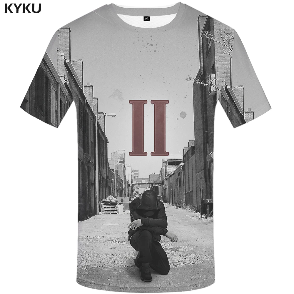 

KYKU Eminem Tshirt Men Character T Shirt City Cool 3d Print T-shirt Punk Rock Clothes Gothic Mens Clothing 2018 New Summer Top