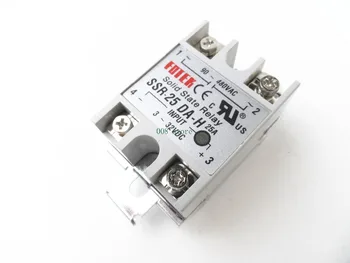 

DC 3-32V Input AC 90-480V 25A Solid State Relay DIN Rail Mount SSR-25DA-H +dizuo