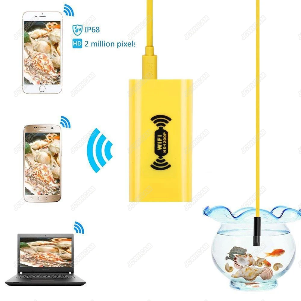8 мм 1200 P HD WI FI эндоскоп Камера жесткий кабель 1/2/3 5/5/10 M IP68 Водонепроницаемый с
