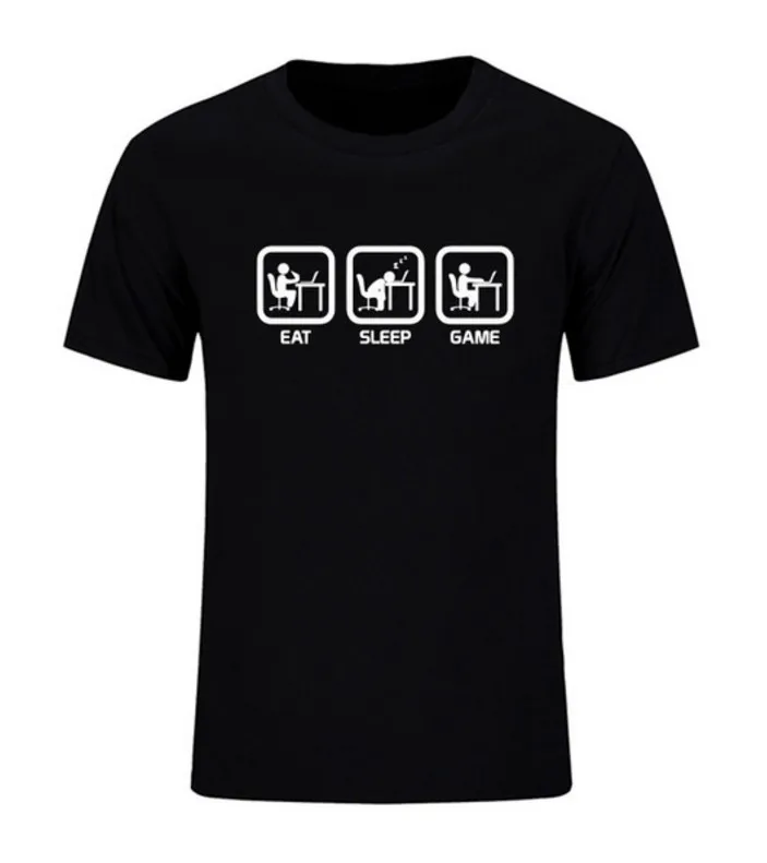 Eat Sleep Game T Shirts XBOX Gamer Geek Computer Funny T-shirt Men Humor Casual Printing College Short Sleeved Tshirt Camiseta