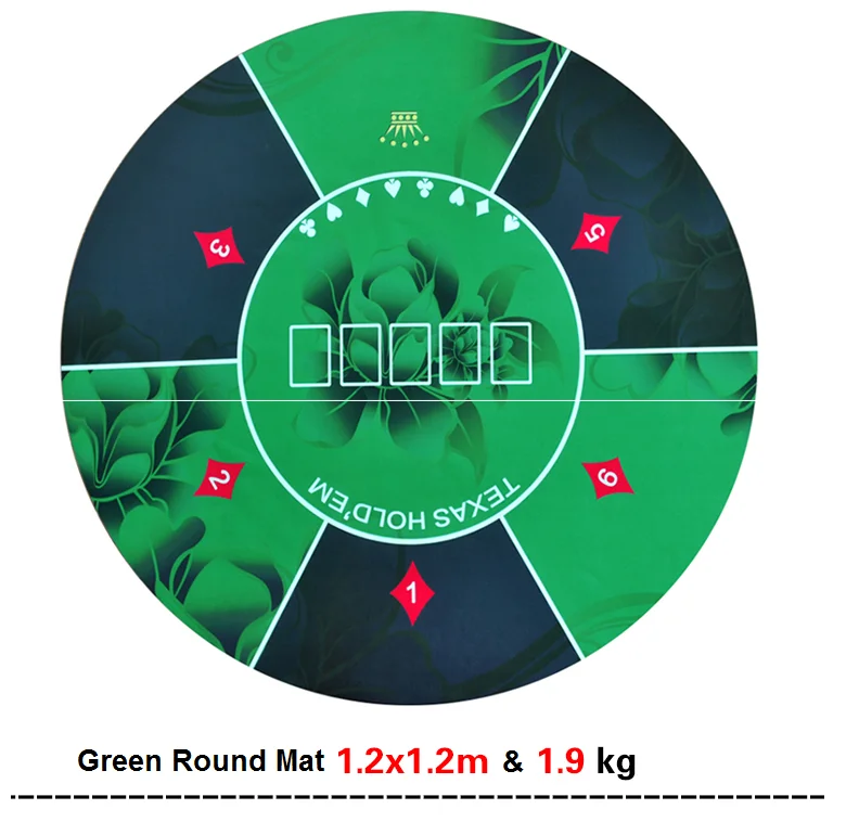 Texas Hold'em Poker Mat 1.2*1.2m round table flower pattern rubber gaming mat free shipping Texas Hold'em Poker Mat 1.2*1.2m round table flower pattern rubber gaming mat free shipping