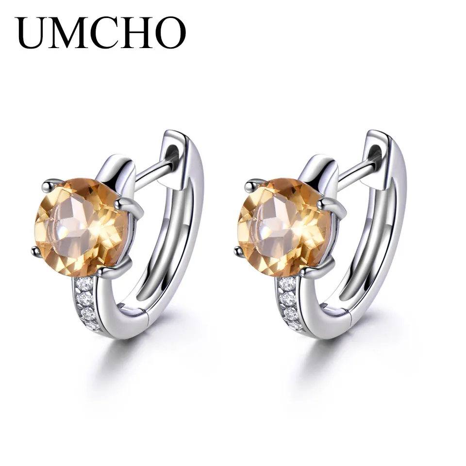 UMCHO 2.0ct натуральный Перидот клип серьги для женщин из натуральной 925 пробы женские серебряные серьги хорошее ювелирное изделие Мода Новинка - Цвет камня: EUJ034C-1