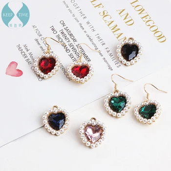 

DIY handmade jewelry accessories love diamond pearl belt hanging earrings earrings necklace pendant Pendant Bracelet material