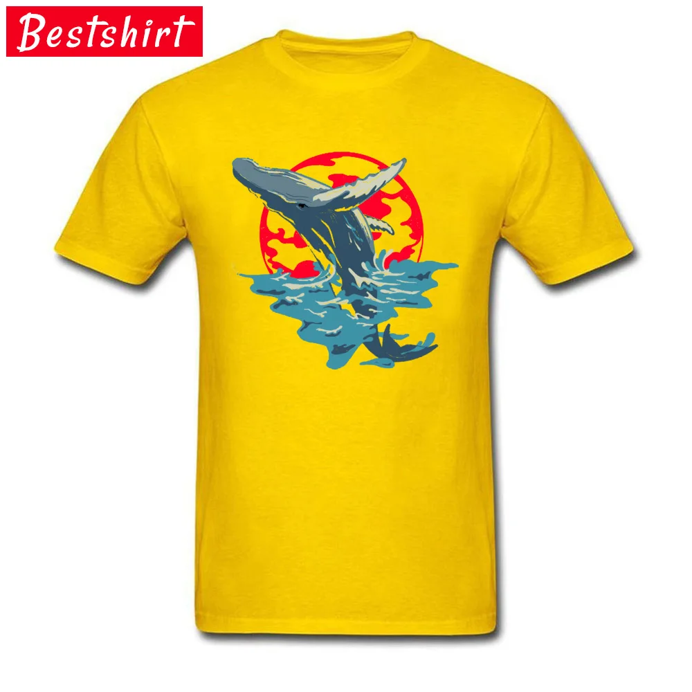 Humpback-Whale- Classic T-shirts for Men Pure Cotton Summer/Fall Tops Shirts Design Tops Shirt Short Sleeve Funny Crew Neck Humpback-Whale- yellow