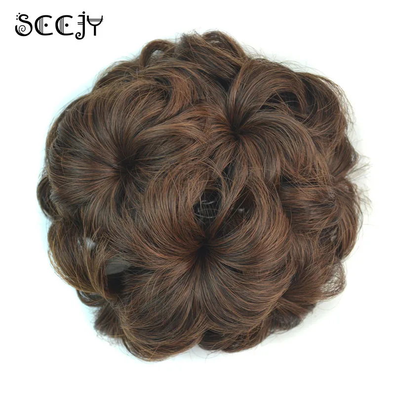 Easy Clip In Big Flower Bandana Tiara Hair Bun Donut Chignon