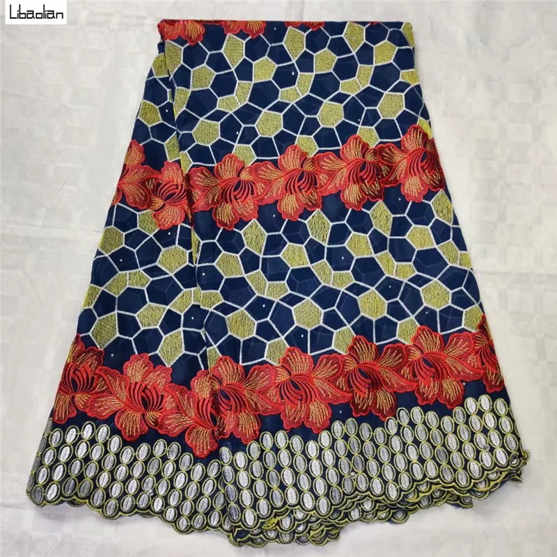 

Nigerian Swiss Voile Cotton Lace Fabric Flower Embroidery African Swiss Lace 5yards In Switzerland High Quality Dry Lace E97-23