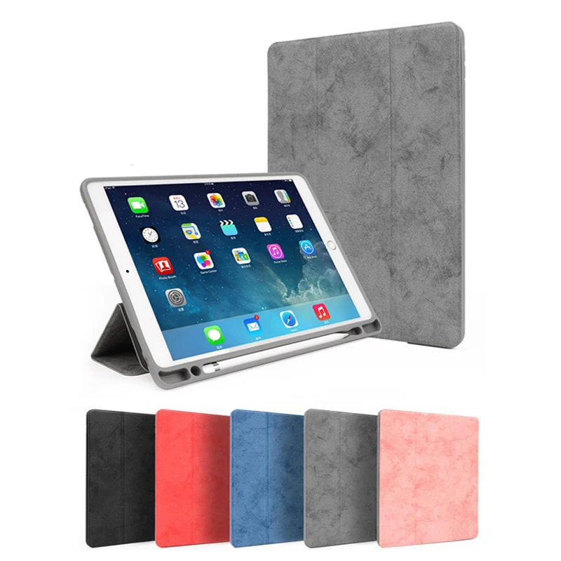 чехол Для iPad 2018 2017 9.7 корпус держатель карандаша новые Мягкие силиконовые сзади