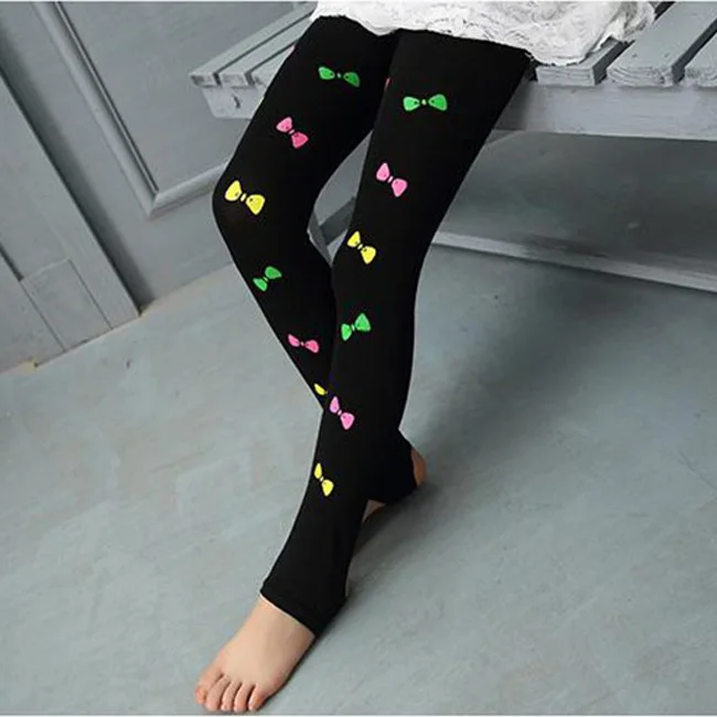 girls leggings spring dancing foot pants Elastic force legging for girls clothes cartoon cat