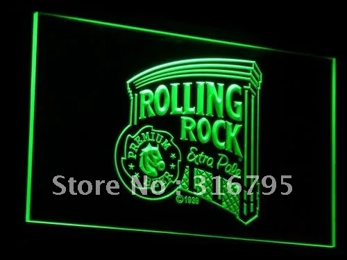 A019 Rolling Rock Beer Bar Pub Club светодиодный неоновый светильник с выключателем вкл/выкл 20 +