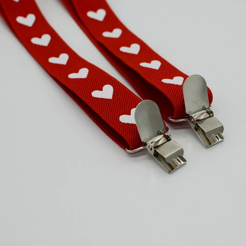 Red-color-adult-suspender-with-3clips-whitehhg