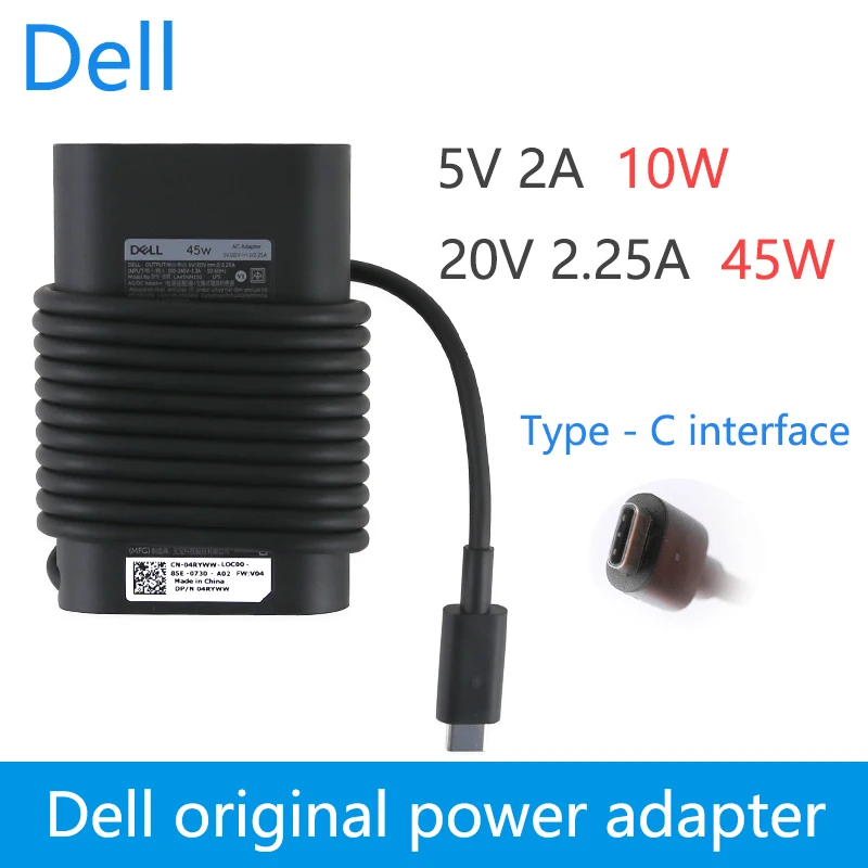 Подлинная HA30NM150 dell 5V2A 20V2. 25A 45 Вт USB-C Тип C ноутбук адаптер переменного тока Питание подзарядка для dell XPS12 9250