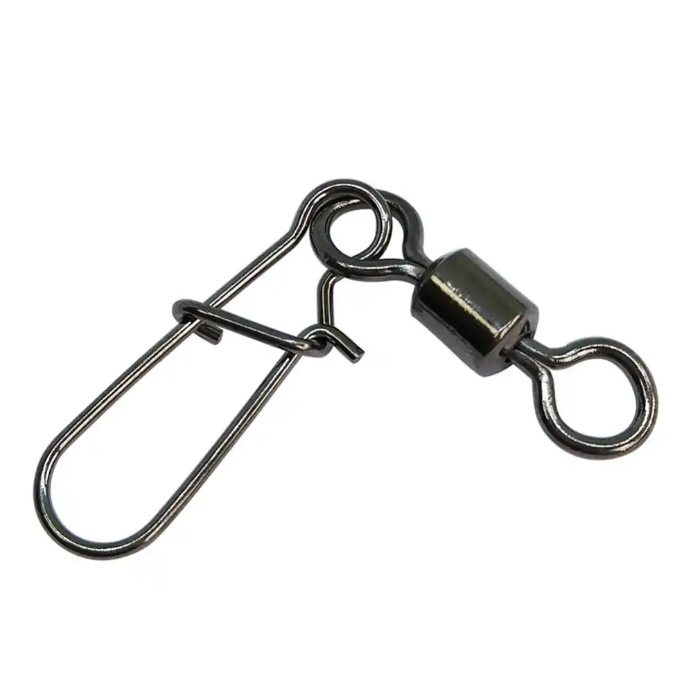 200pcs Stainless Rolling Swivel Nice Snap Lure Connector Fishing Swivels S/_fr